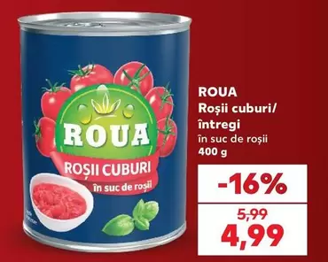 Roșii cuburi/întregi în suc de roșii