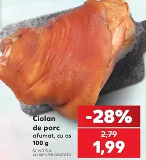 Ciolan de porc afumat, cu os