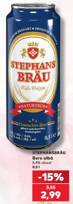 Bere alb
5,4% alcool
0,5 l