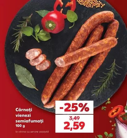 Cârnați vienezi semiafumati