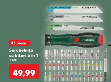 Parkside - Şurubelniță Cu Bituri 5 În 1