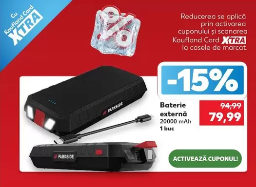 Parkside - Bateria External 2000 Mah