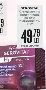 Gerovital - Cremă antirid concentrată cu acid hialuronic 3%