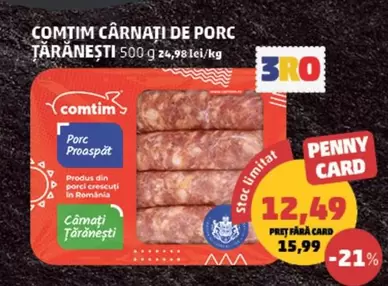 Cârnați de porc țărănești