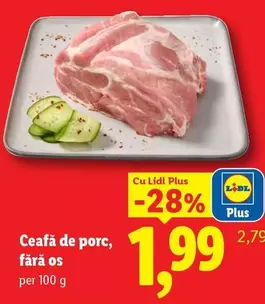 Ceafă de porc, fără os