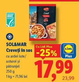 Creveți în sos cu ardei iute/usturoi și pătrunjel