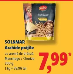 Arahide prăjite cu aromă de brânză Manchego / Chorizo
