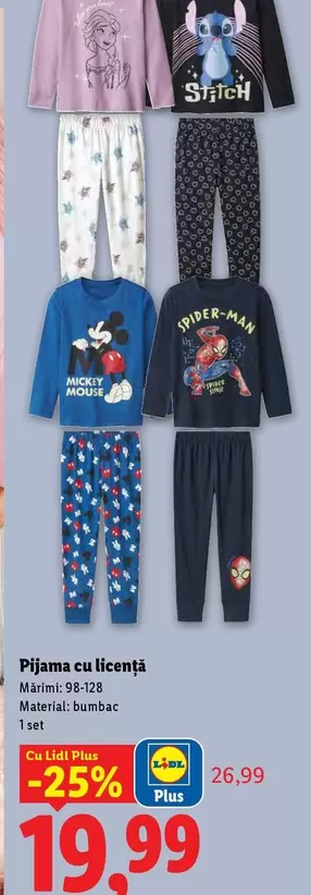 Mickey Mouse - Pijamă cu licență