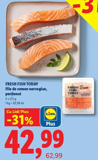 File de somon norvegian, porționat