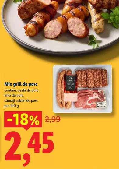 Mix grill de porc