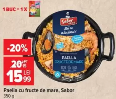 Paella cu fructe de mare