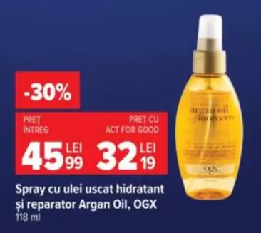 Spray cu ulei uscat hidratant și reparator