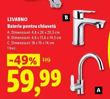 Baterie pentru chiuvetă