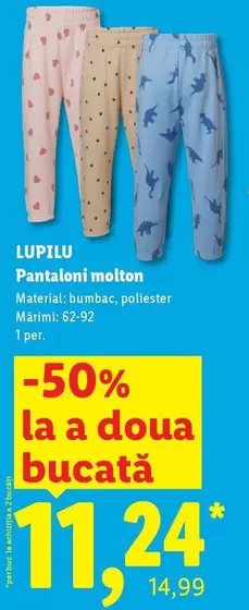 Pantaloni molton