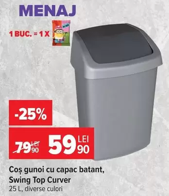 Coș gunoi cu capac batant
