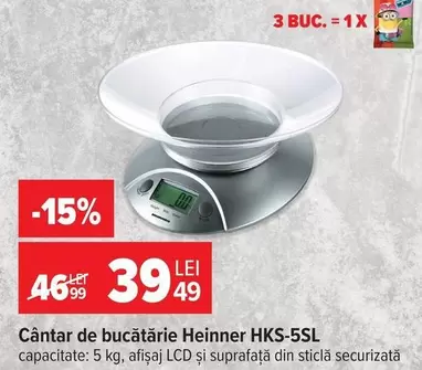 Cântar de bucătărie HKS-5SL