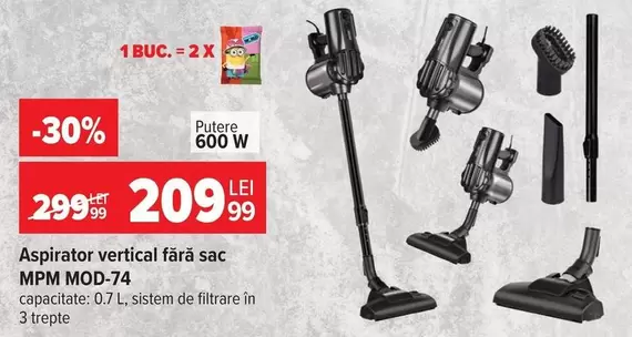 Vertical - Aspirator vertical fără sac