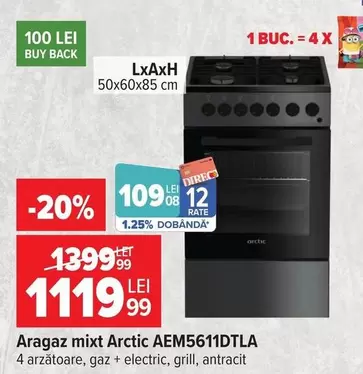 Arctic - Aragaz mixt AEM5611DTLA