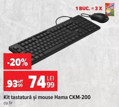Kit tastatură și mouse CKM-200