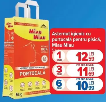 Așternut igienic cu portocală