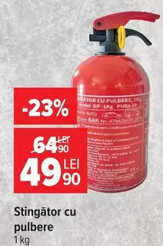 Stingător cu pulbere