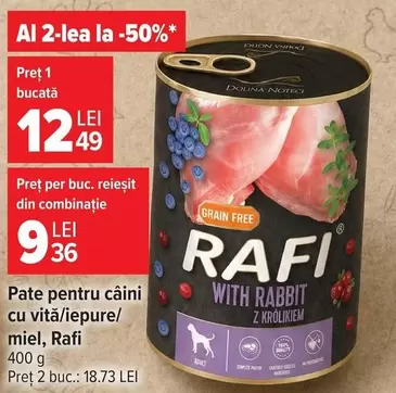 Pate pentru câini cu vită/iepure