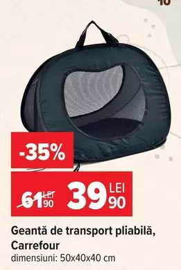 Geantă de transport plialbilă
