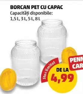 BORCAN PET CU CAPAC