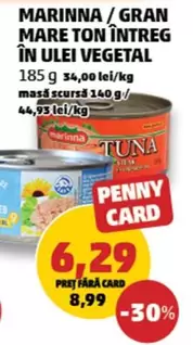 GRAN MARE TON ÎNTREG ÎN ULEI VEGETAL