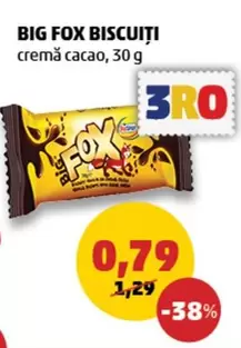 BIG FOX BISCUITI cremă cacao