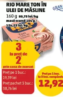 RIO MARE TON ÎN ULEI DE MĂSLINE