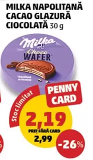Milka - NAPOLITANĂ CACAO GLAZURĂ CIOCOLATĂ