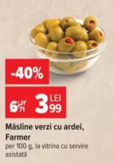 Măsline verzi cu ardei