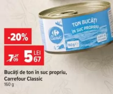 Ton bucăți în suc propriu