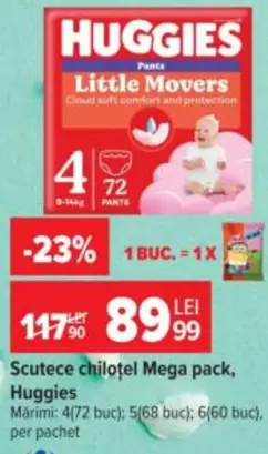 Huggies - Scutece chiloțel Mega pack