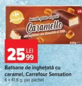 Batoane de înghețată cu caramel