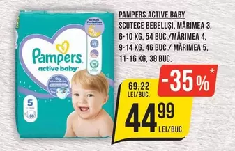 Pampers - ACTIVE BABY SCUTECE BEBELUSI