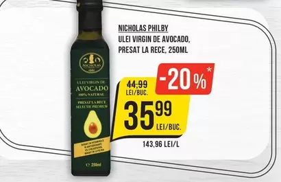 ULEI VIRGIN DE AVOCADO, PRESAT LA RECE