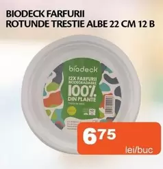 FARFURI ROTUNDE TRESTIE ALBE 22 CM 12 B