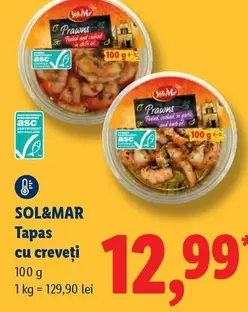 Tapas cu creveți