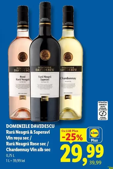 Alb - Rară Neagră & Saperavi Vin roșu sec / Rară Neagră Rose sec / Chardonnay Vin alb sec
