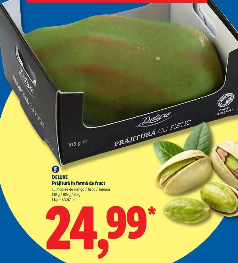 Prăjitură în formă de fruct