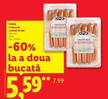 Crenvursti cu piept de pui