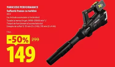Suflantă frunze cu turbină