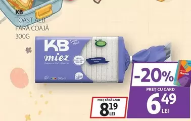 Alb - TOAST ALB FĂRĂ COAJĂ