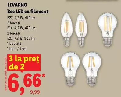 Bec LED cu filament