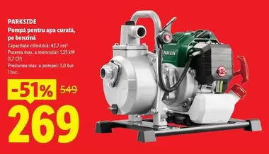 Pompă pentru apa curată, pe benzină