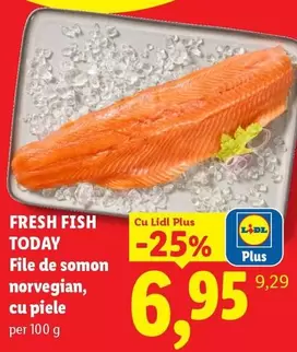 File de somon norvegian, cu piele