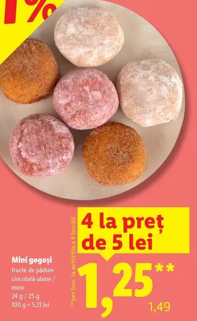 Mini gogoși fructe de pădure