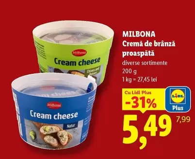 Cremă de brânză proaspătă